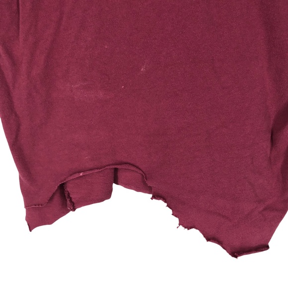 Harvard Distressed Raw Jagged Hem T-Shirt Soft Lightweight Cotton SZ XL - Picture 4 of 7